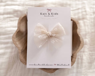 Flocking floral *beige*