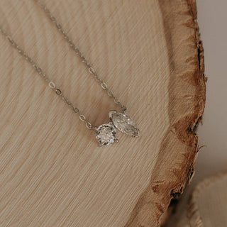 Sloane Two Stone Diamond Necklace