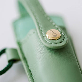 Ivory and Gold Heirloom Scissors with Case -  Sage Green