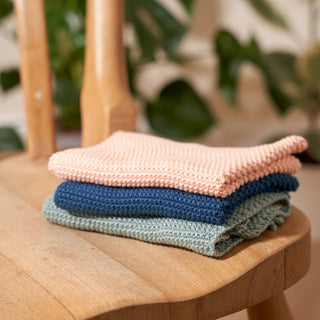 Dish Cloths - 100% Organic Cotton - Rose