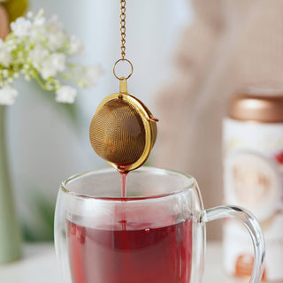 Gold Plated Stainless Steel Tea Infuser Small Mesh Ball