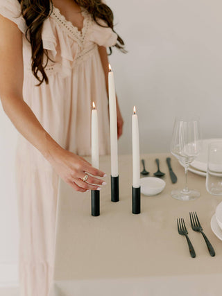10"- 100% Beeswax Dipped Candles | Natural White