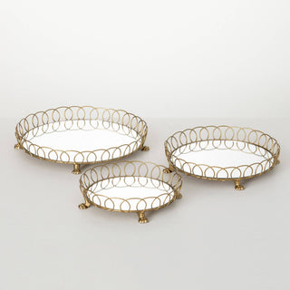 GILDED GOLD MIRROR TRAY