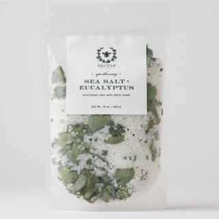 Sea Salt + Eucalyptus : Bath Soak Tube ( bath salts )