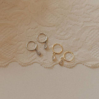 April Raindrop Dangle Hoops
