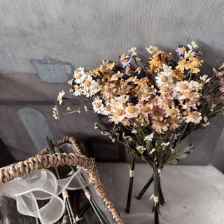 13''T Faux Daisies Floral Bunch, Dried Look Autumn Daisies