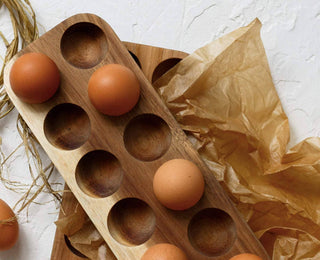 Wooden Egg Storage Tray