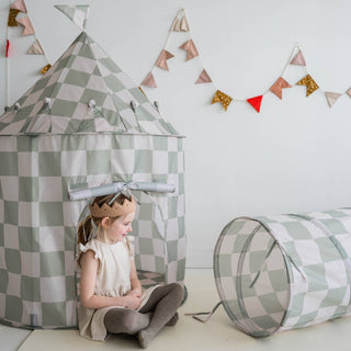 Kids Play Tent Castle with Recycled Fabric - Prints