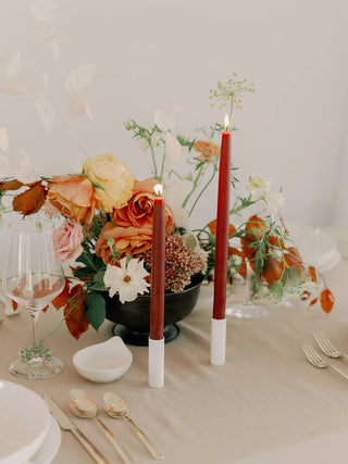 10" - 100% Beeswax Dipped Candles | Burgundy