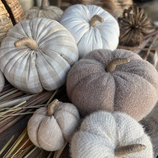 CF-3150 - Lrg. Tan Check Fall Fabric Pumpkin