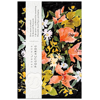Vintage Floral Seedlings Postcard Set