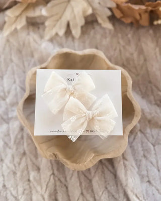 Flocking floral *beige*