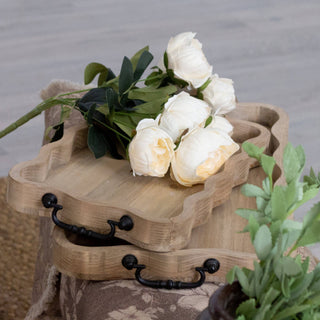 Trays - Scalloped Natural Wood