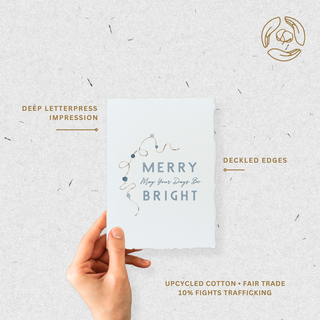 Merry + Bright | Christmas Holiday Greeting Card