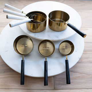 Gold & Black Enamel Handle Measuring Cups /4