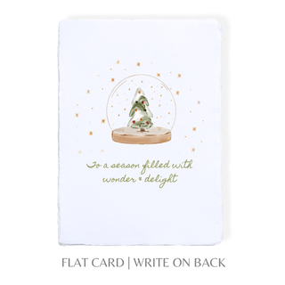 Snow Globe Christmas Tree | Winter Holiday Greeting Card