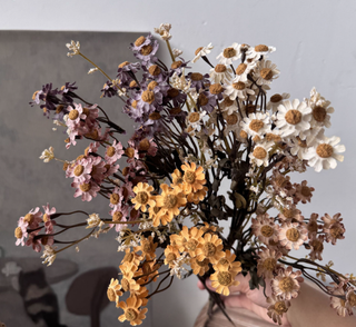 13''T Faux Daisies Floral Bunch, Dried Look Autumn Daisies