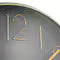 Plastic Wall Clock, Grey & Gold Finish