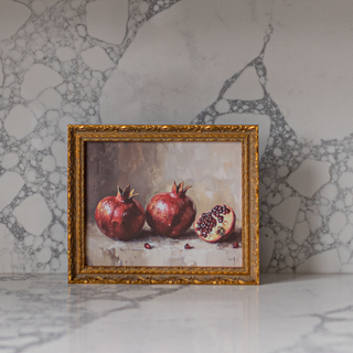 Antique Pomegranate | French Brass Gold Mould Framed Art