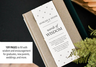 Words of Wisdom Journal for Wedding Guest Book