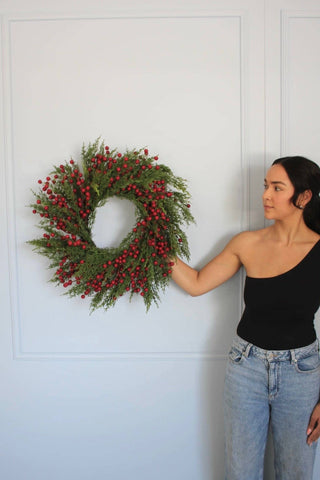 Real-Touch Faux Berry Wreath