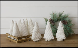 White plush trees