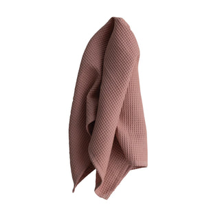 36"L x 20"W Oversized Woven Linen & Cotton Waffle Tea Towel w/ Loop