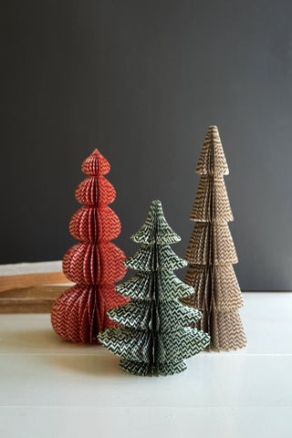 Printed Paper Accordion Christmas Trees