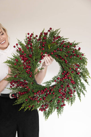 Real-Touch Faux Berry Wreath