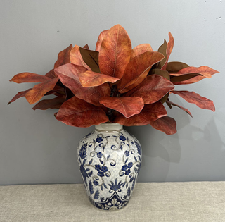 22''T Nature Touch Faux Magnolia Leaf Branch, Indoor/Ourdoor