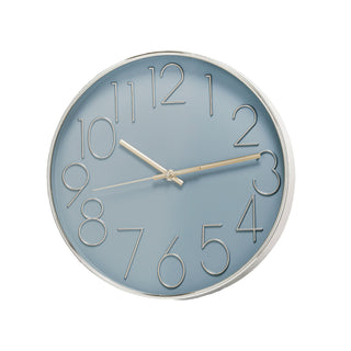 Plastic Wall Clock, Grey & Gold Finish