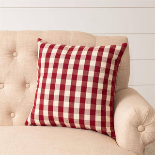 Pillow - Red And Cream Check