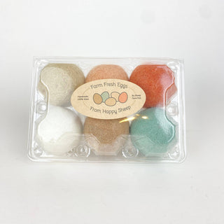 Felt eggs- Farm Fresh Collection- Come in Packs of 6