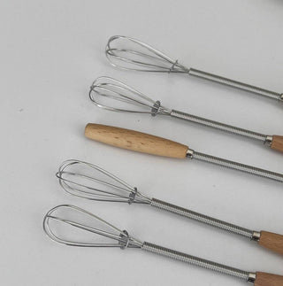 Vintage Mini Whisk with Wood Handle