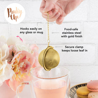 Gold Plated Stainless Steel Tea Infuser Small Mesh Ball