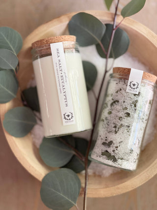 Sea Salt + Eucalyptus : Bath Soak Tube ( bath salts )