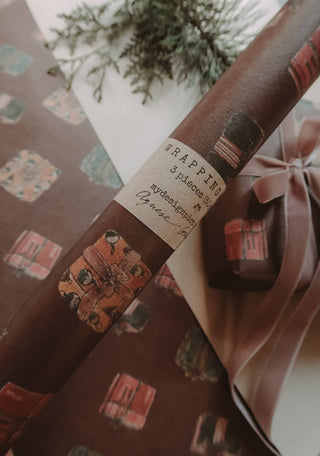 Set Of 3 Pieces Gifts Kraft Wrapping Paper