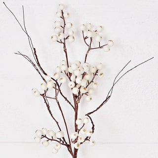 White snowberries with wispy twigs