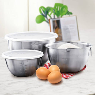 TOVOLO® S/S Mixing Bowl Set With Lids, Set of 3