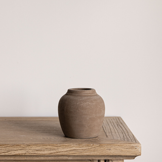 Hugo Grey Wash Round Vase Small