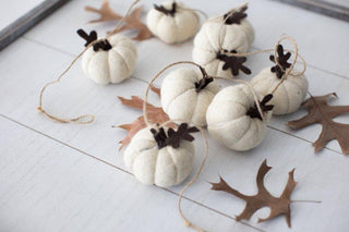 60" felt garland PUMPKIN