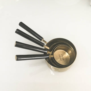 Gold & Black Enamel Handle Measuring Cups /4