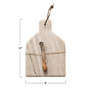 Cheese Cutting Board with Canape Knife