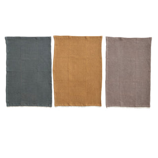 3 Cotton Waffle Weave Tea Towels w/ Cheese Cutting Board