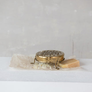 Stainless Steel Footed Grater, Gold Finish
