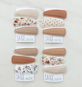 Boho Embroidered Clips - Three Pack 