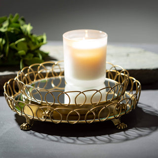 GILDED GOLD MIRROR TRAY