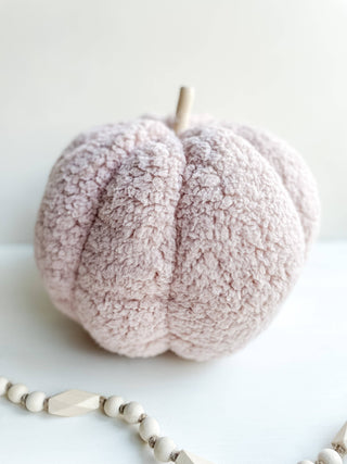 Plush Sherpa Pumpkin | Decorative Pumpkin | Large