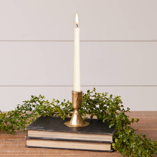 Gold Tone Hammered Candle Holder