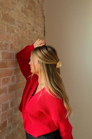 Small Gold Seashell Claw Clip